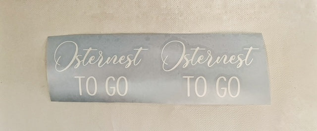 2 Aufkleber Osternest TO GO