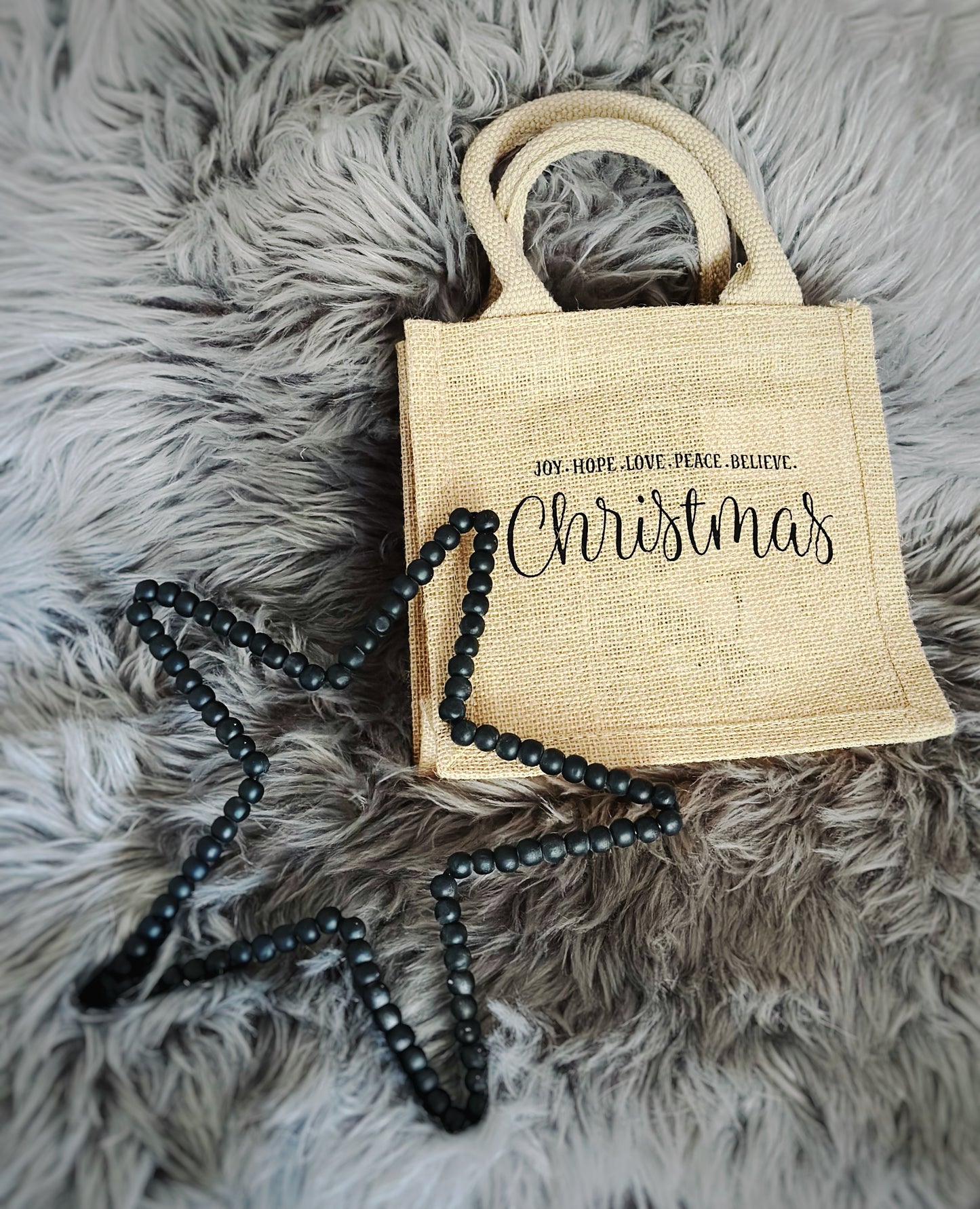 Jutetasche JOY, HOPE, LOVE, PEACE, BELIEVE Christmas