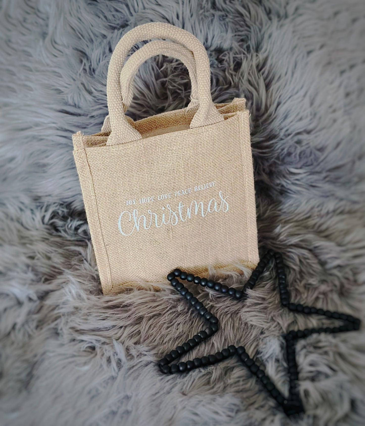 Jutetasche JOY, HOPE, LOVE, PEACE, BELIEVE Christmas
