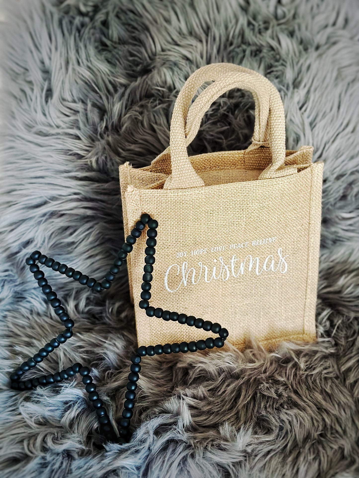 Jutetasche JOY, HOPE, LOVE, PEACE, BELIEVE Christmas
