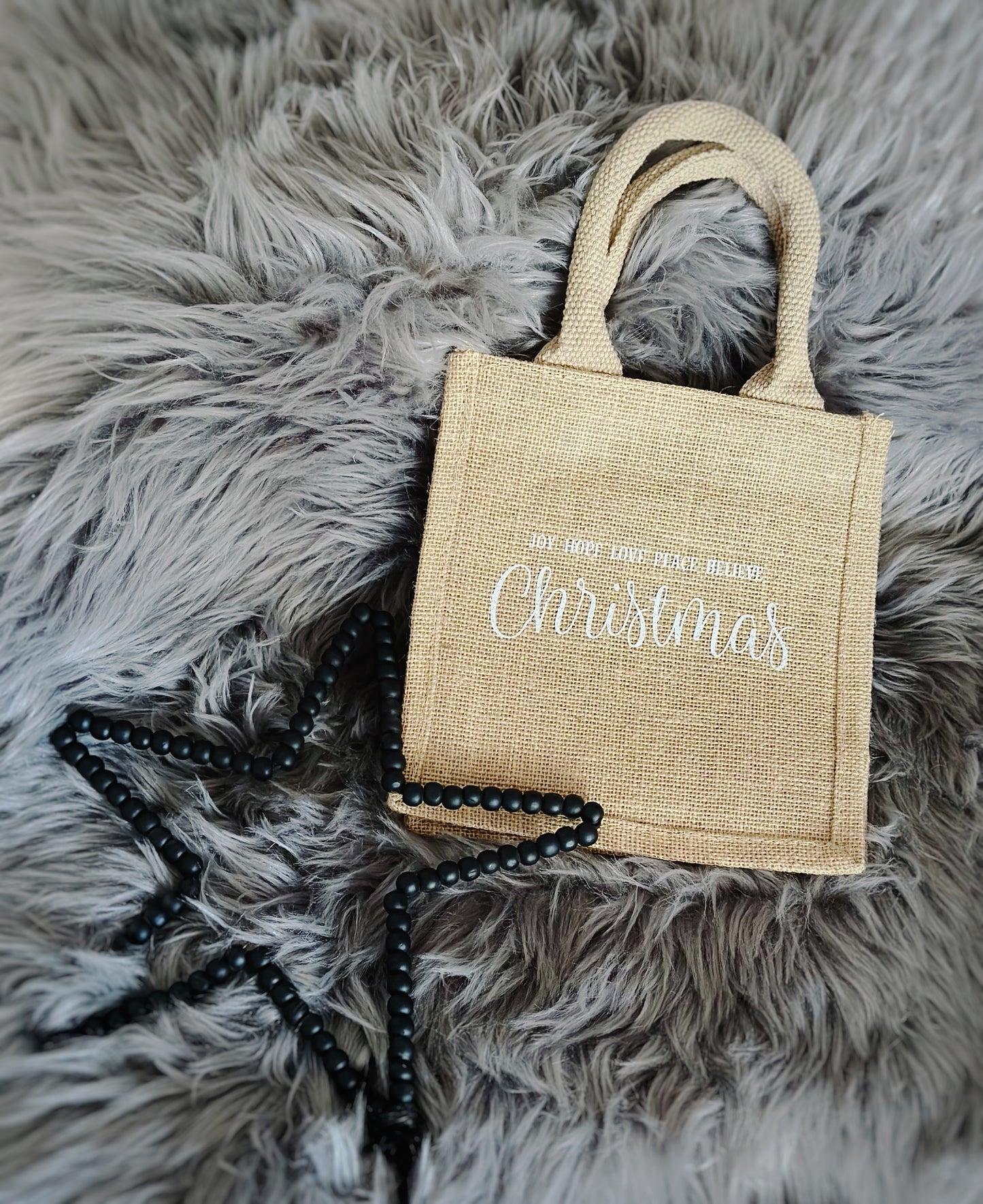 Jutetasche JOY, HOPE, LOVE, PEACE, BELIEVE Christmas
