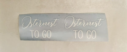 2 Aufkleber Osternest TO GO